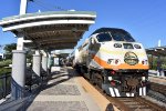 The 107 pushes Train # P309 into Poinciana Depot